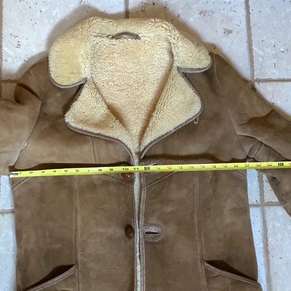 Men's Vintage 1980 Australian Tan Shearling Coat - 40 inch chest size - Picture 8 of 13